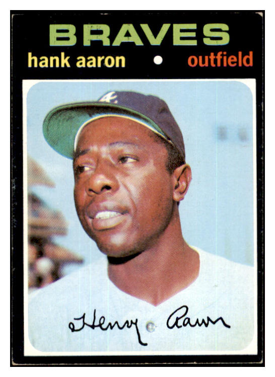 1971 Topps Baseball #400 Hank Aaron Braves EX 505587