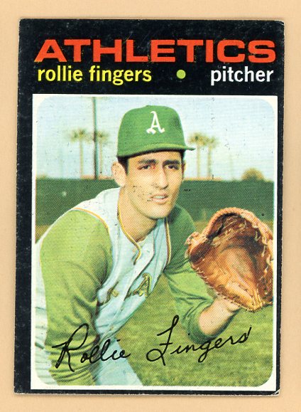 1971 Topps Baseball #384 Rollie Fingers A's EX 505590