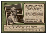 1971 Topps Baseball #384 Rollie Fingers A's EX 505590