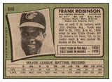 1971 Topps Baseball #640 Frank Robinson Orioles NR-MT 505626