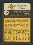 1973 Topps Baseball #193 Carlton Fisk Red Sox VG-EX 505647