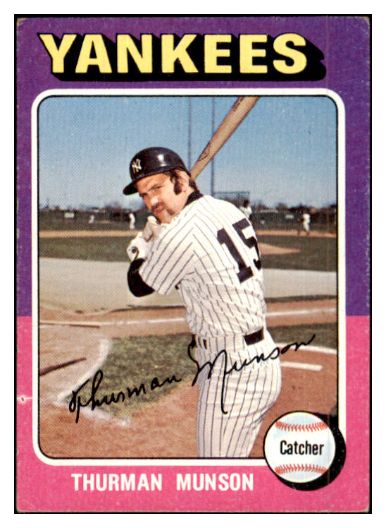 1975 Topps Baseball #020 Thurman Munson Yankees VG-EX 505671