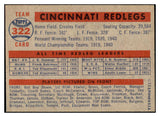 1957 Topps Baseball #322 Cincinnati Reds Team EX 505677