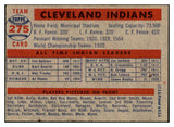 1957 Topps Baseball #275 Cleveland Indians Team EX-MT 505678