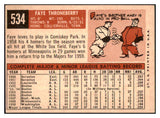 1959 Topps Baseball #534 Faye Throneberry Senators EX-MT 505681