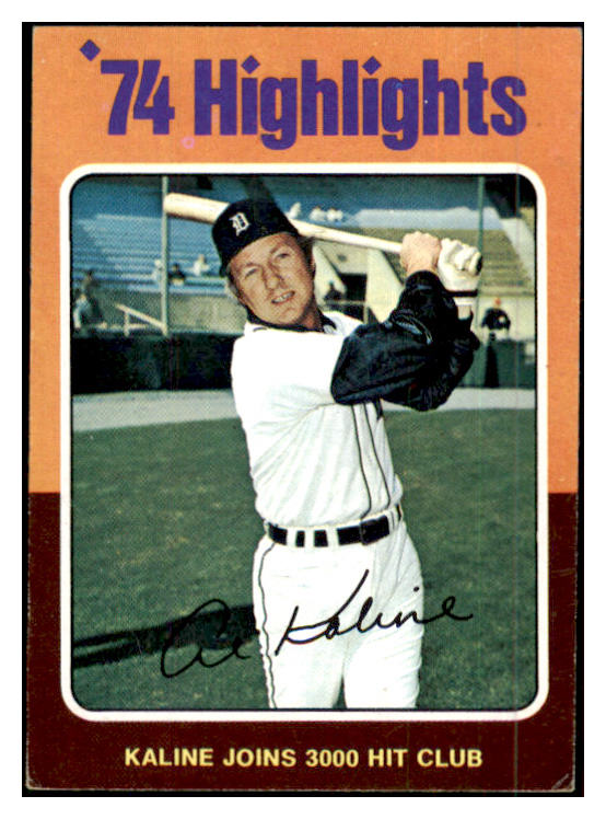 1975 Topps Baseball #004 Al Kaline HL Tigers VG-EX 505721