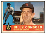 1960 Topps Baseball #508 Billy Consolo Senators EX-MT 505731