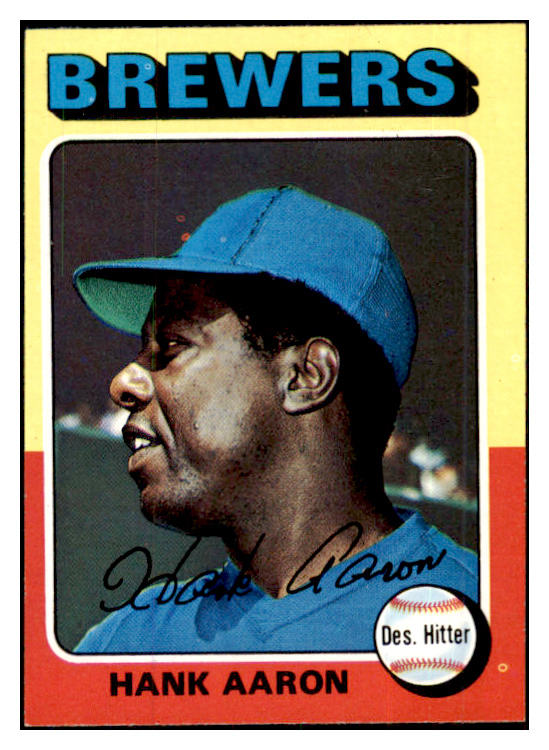 1975 Topps Baseball #660 Hank Aaron Brewers NR-MT 505773