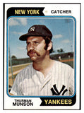 1974 Topps Baseball #340 Thurman Munson Yankees NR-MT 505777