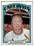 1972 Topps Baseball #067 Red Schoendienst Cardinals EX-MT 505786