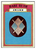 1972 Topps Baseball #626 Babe Ruth Award EX-MT 505787