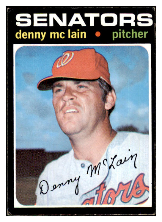 1971 Topps Baseball #750 Denny McLain Senators EX 505795