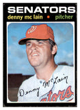 1971 Topps Baseball #750 Denny McLain Senators EX 505795