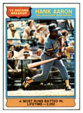 1976 Topps Baseball #001 Hank Aaron RB Brewers EX-MT 505827