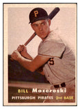 1957 Topps Baseball #024 Bill Mazeroski Pirates VG-EX 505890