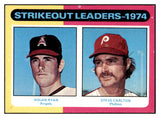 1975 Topps Baseball #312 Strike Out Leaders Nolan Ryan EX-MT 505898