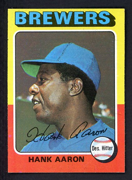 1975 Topps Baseball #660 Hank Aaron Brewers EX-MT 505914