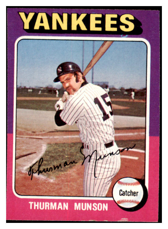 1975 Topps Baseball #020 Thurman Munson Yankees EX-MT 505942