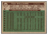 1976 Topps Baseball #347 Ted Williams ATG Red Sox VG-EX 505961