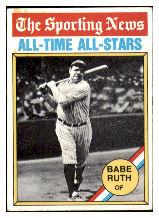 1976 Topps Baseball #345 Babe Ruth ATG Yankees EX 505972