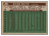 1976 Topps Baseball #345 Babe Ruth ATG Yankees EX 505972