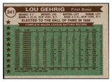 1976 Topps Baseball #341 Lou Gehrig ATG Yankees EX-MT 505975