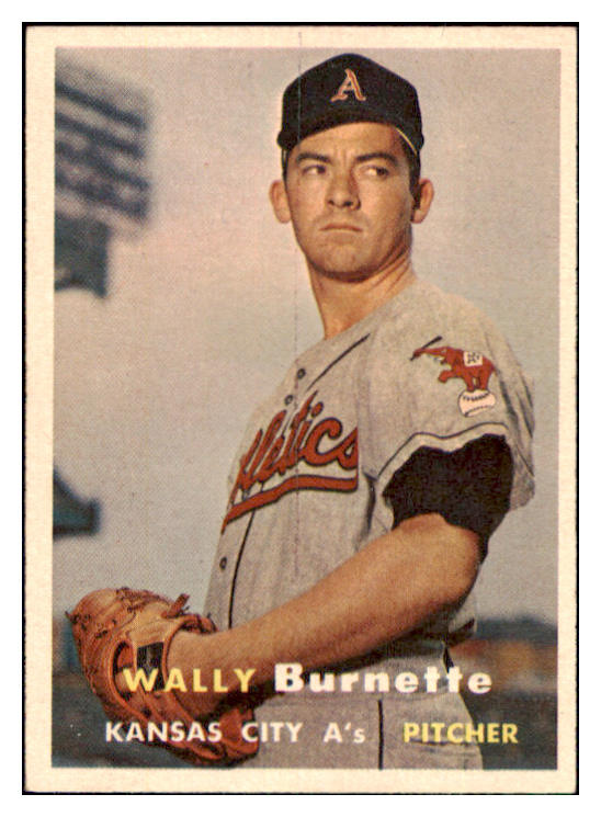 1957 Topps Baseball #013 Wally Burnette A's EX-MT 505979