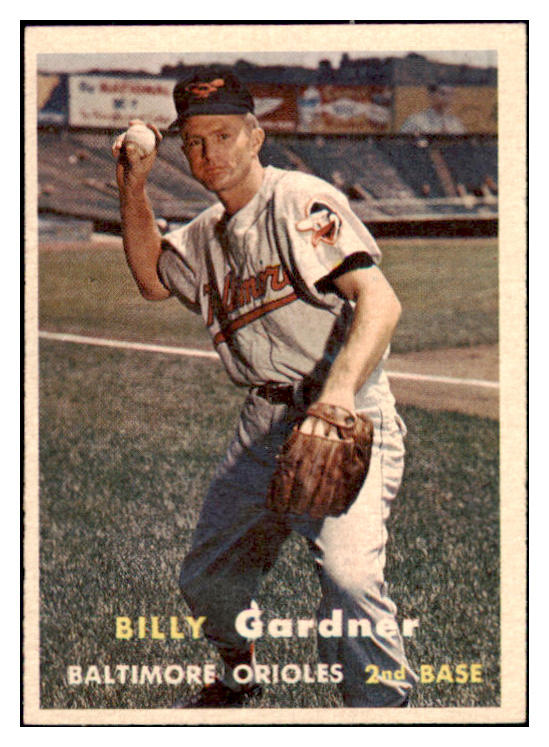 1957 Topps Baseball #017 Billy Gardner Orioles EX-MT 505982