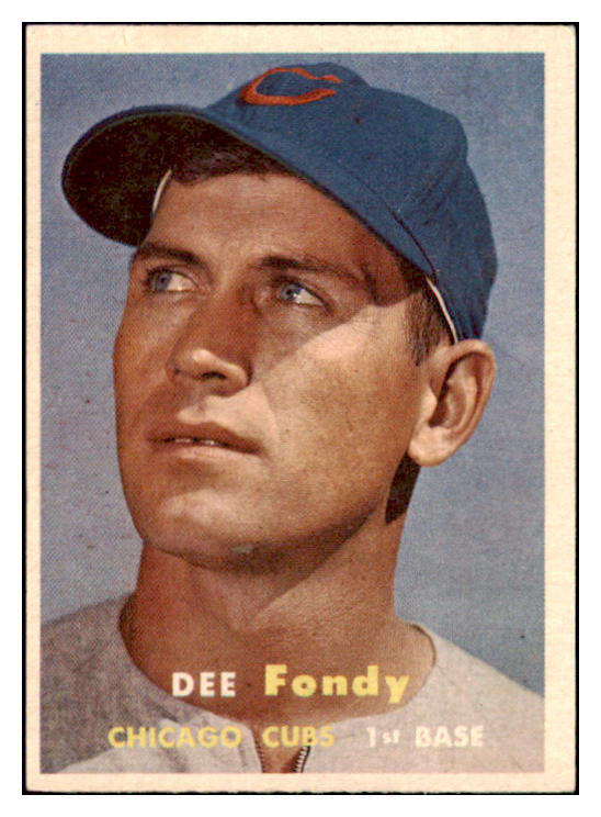 1957 Topps Baseball #042 Dee Fondy Cubs EX-MT 505990