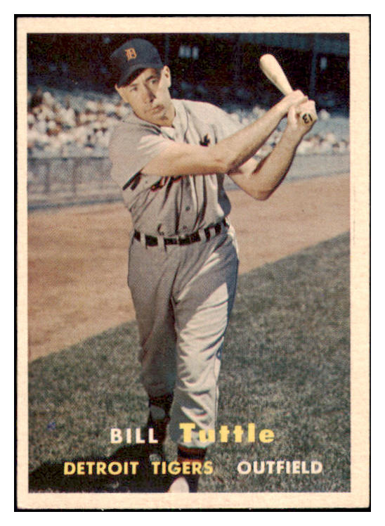 1957 Topps Baseball #072 Bill Tuttle Tigers EX-MT 506004