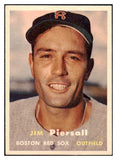 1957 Topps Baseball #075 Jimmy Piersall Red Sox EX-MT 506006