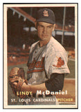 1957 Topps Baseball #079 Lindy McDaniel Cardinals EX-MT 506009