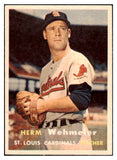 1957 Topps Baseball #081 Herm Wehmeier Cardinals EX-MT 506010