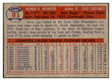 1957 Topps Baseball #081 Herm Wehmeier Cardinals EX-MT 506010