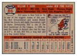 1957 Topps Baseball #086 Bill Sarni Giants EX-MT 506012