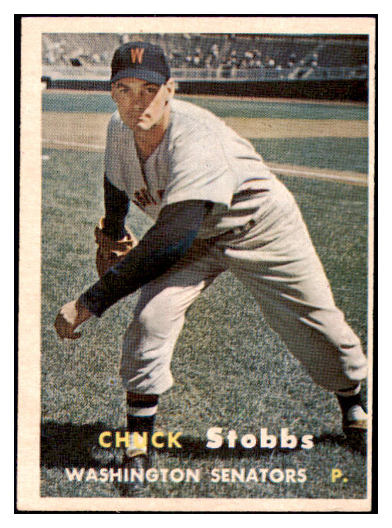 1957 Topps Baseball #101 Chuck Stobbs Senators EX-MT 506017