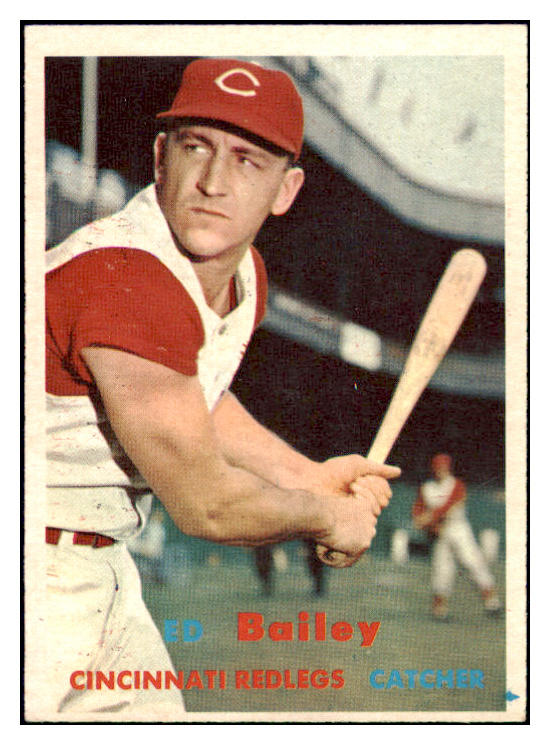 1957 Topps Baseball #128 Ed Bailey Reds EX-MT 506024