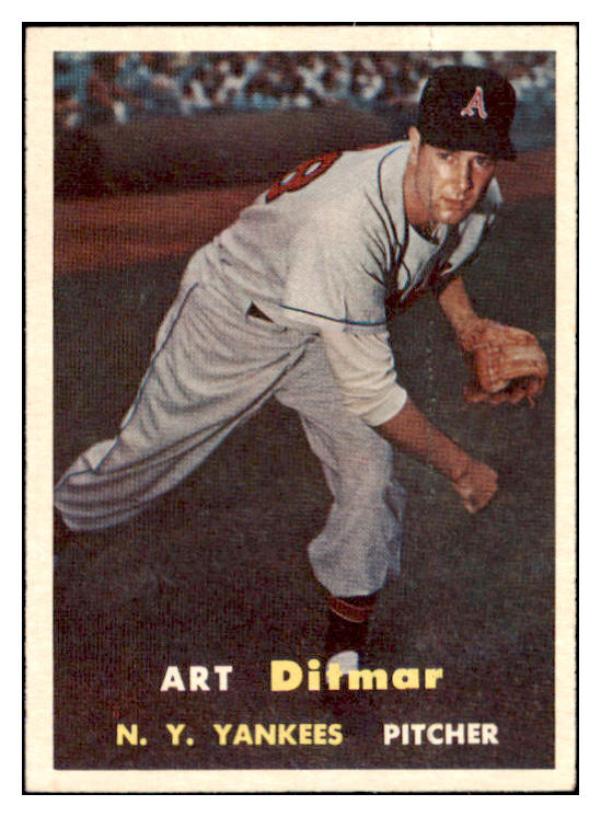 1957 Topps Baseball #132 Art Ditmar Yankees EX-MT 506027