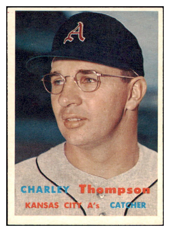 1957 Topps Baseball #142 Charley Thompson A's EX-MT 506031