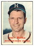 1957 Topps Baseball #143 Andy Pafko Braves EX-MT 506032