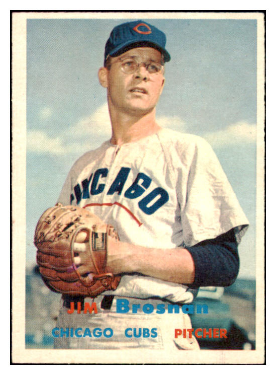 1957 Topps Baseball #155 Jim Brosnan Cubs EX-MT 506037