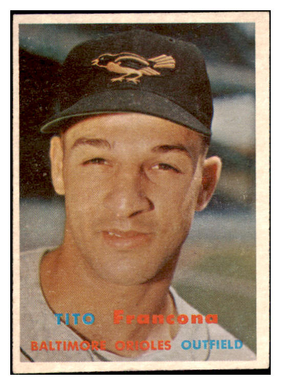 1957 Topps Baseball #184 Tito Francona Orioles EX-MT 506043
