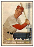 1957 Topps Baseball #404 Harry Anderson Phillies EX-MT 506046