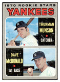 1970 Topps Baseball #189 Thurman Munson Yankees VG 506064