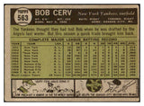 1961 Topps Baseball #563 Bob Cerv Yankees VG 506076