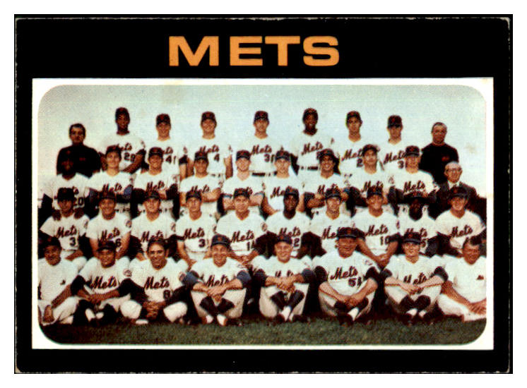 1971 Topps Baseball #641 New York Mets Team EX 506079