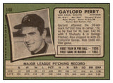 1971 Topps Baseball #140 Gaylord Perry Giants VG 506088