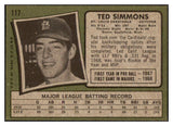 1971 Topps Baseball #117 Ted Simmons Cardinals EX 506095