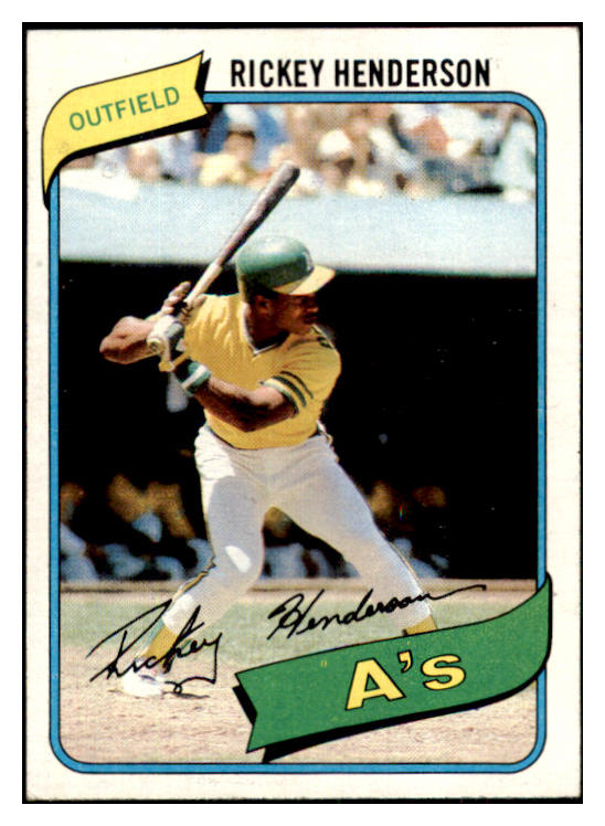 1980 Topps Baseball #482 Rickey Henderson A's EX-MT 506115