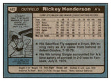 1980 Topps Baseball #482 Rickey Henderson A's EX-MT 506115